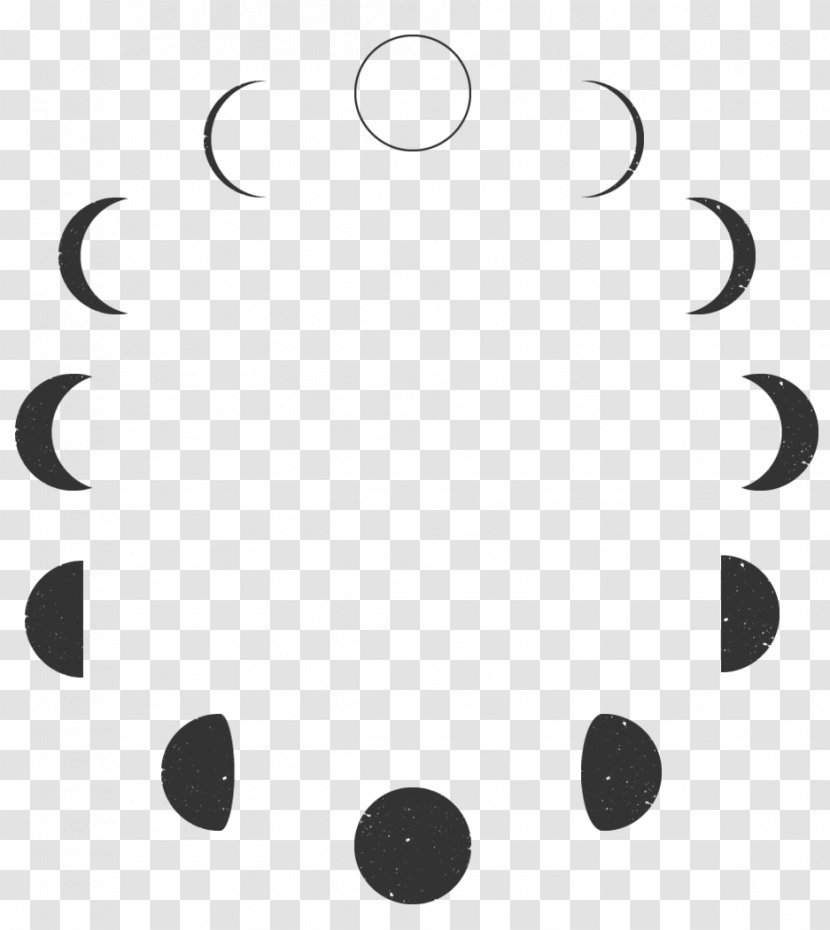 Moon Light Circle Lunar Phase - White Transparent PNG