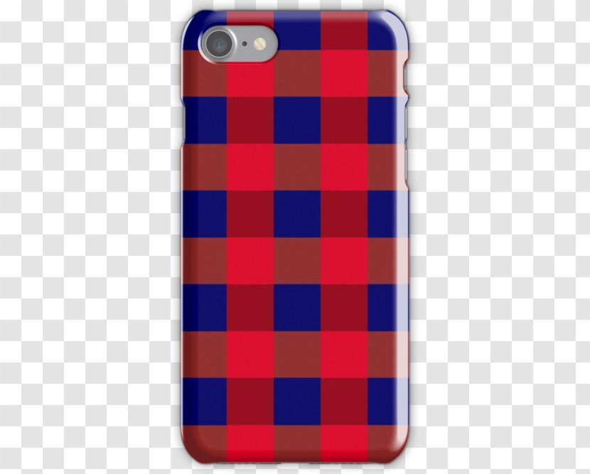 Tartan Cobalt Blue Square Meter - Mobile Phone Case - Buffalo Plaid Transparent PNG