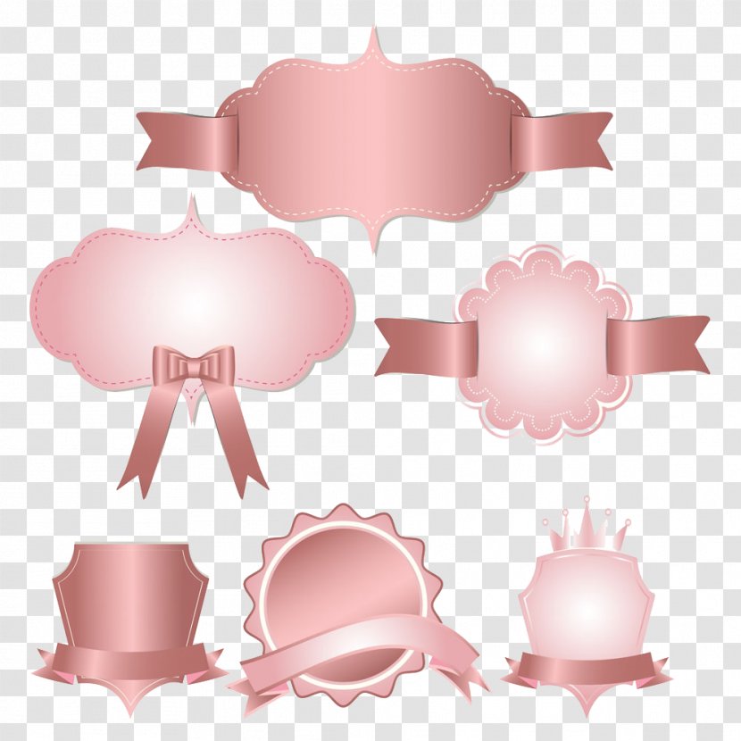 Pink Icon - Ribbon - Vector Transparent PNG