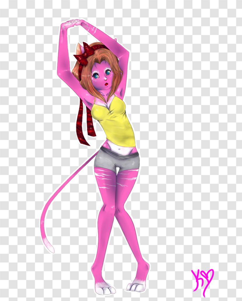 Costume Pink M RTV Character Shoe - Watercolor - Cat Yoga Transparent PNG