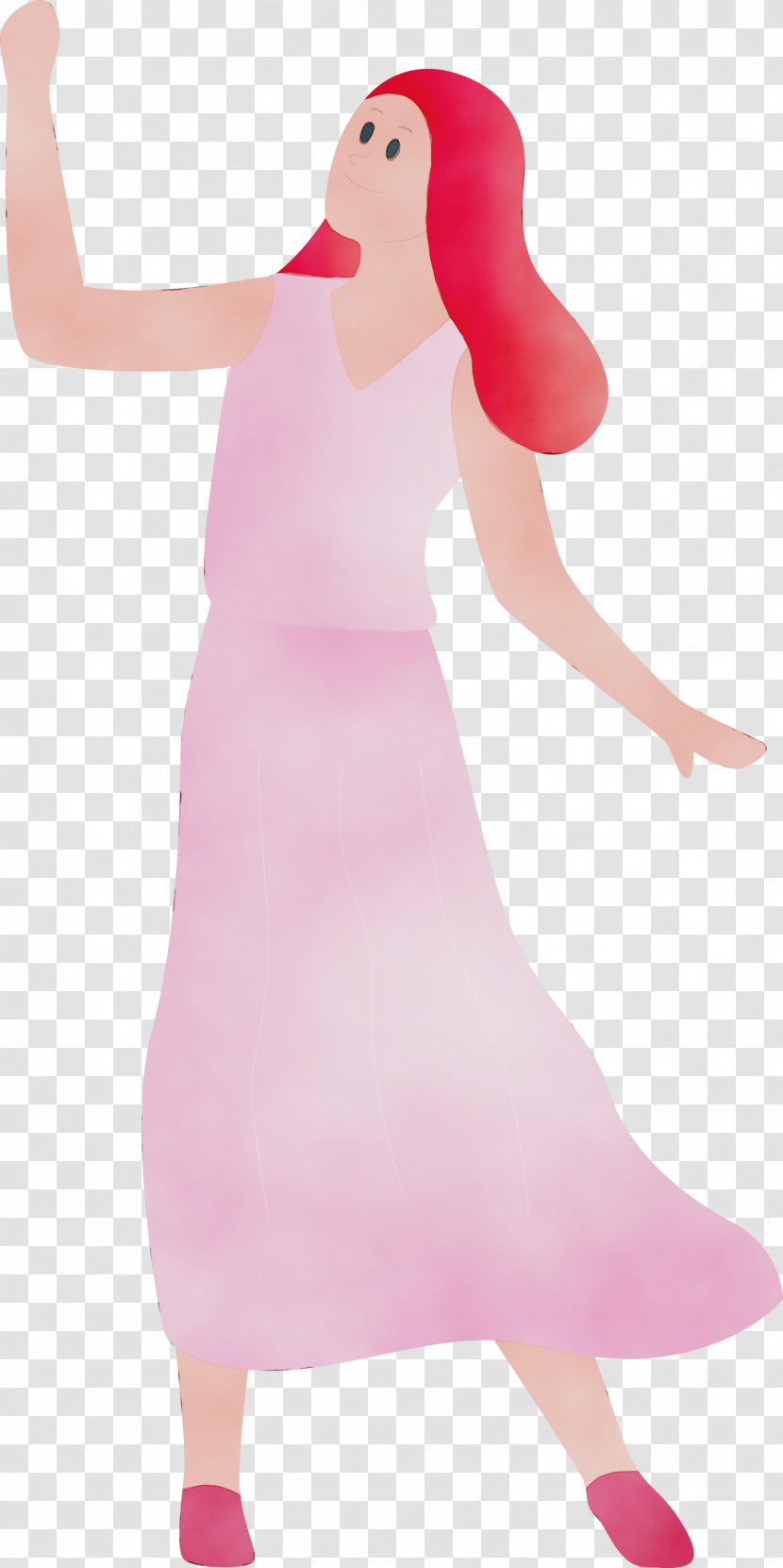 Pink Dress Clothing Standing Gown Transparent PNG