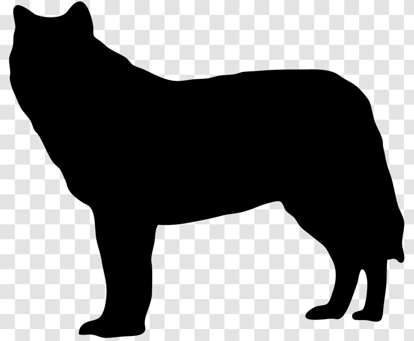 Gray Wolf Dog Breed Silhouette Clip Art - Cat Transparent PNG