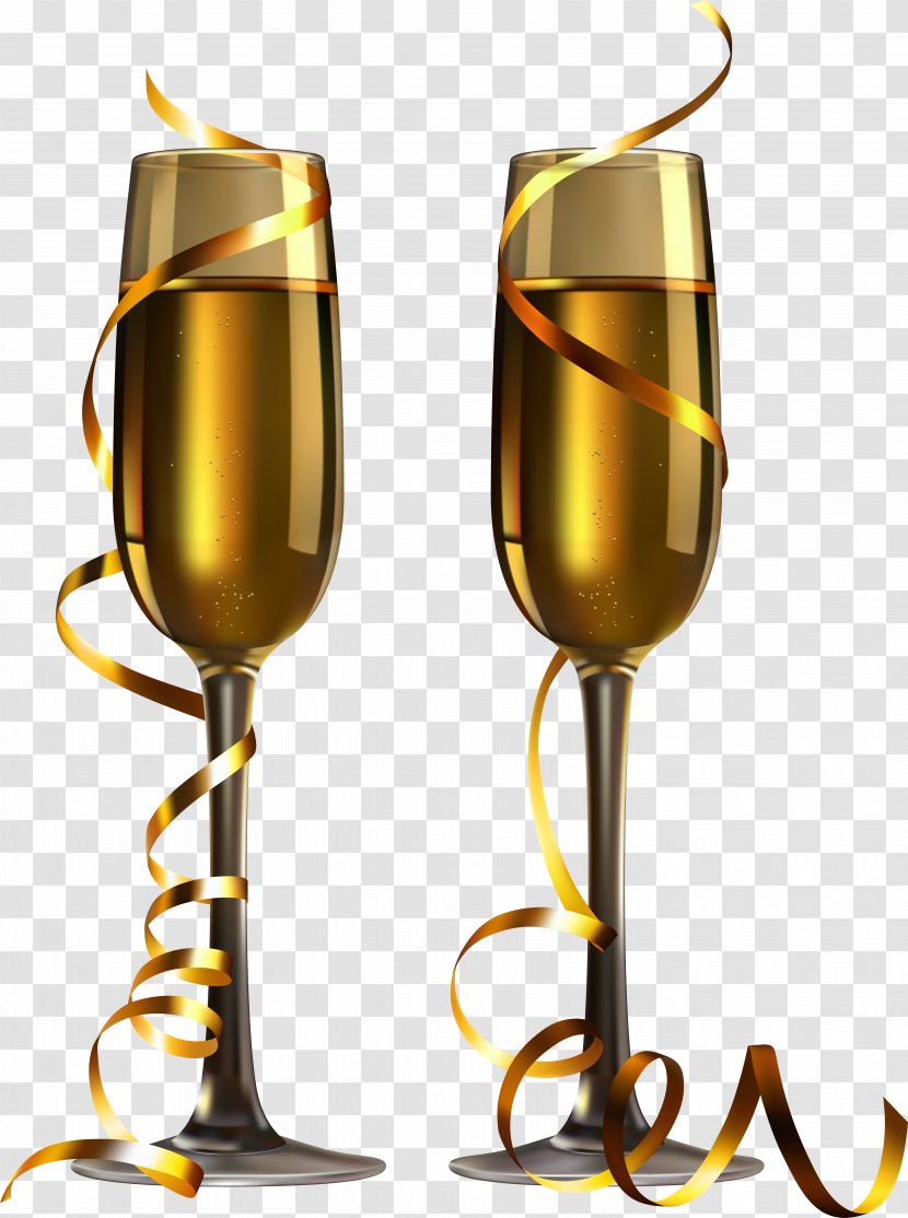 Champagne New Year - Alcohol - Sparkling Wine Transparent PNG