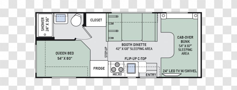 Campervans Motorhome Thor Motor Coach 2018 Mercedes-Benz C-Class Floor Plan - Schematic - Bus Transparent PNG