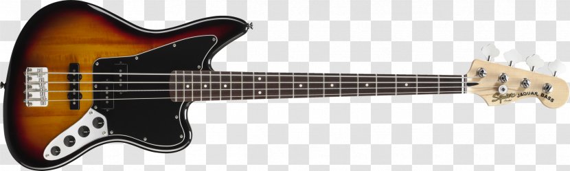 Fender Jaguar Bass Precision Guitar Squier - Watercolor Transparent PNG