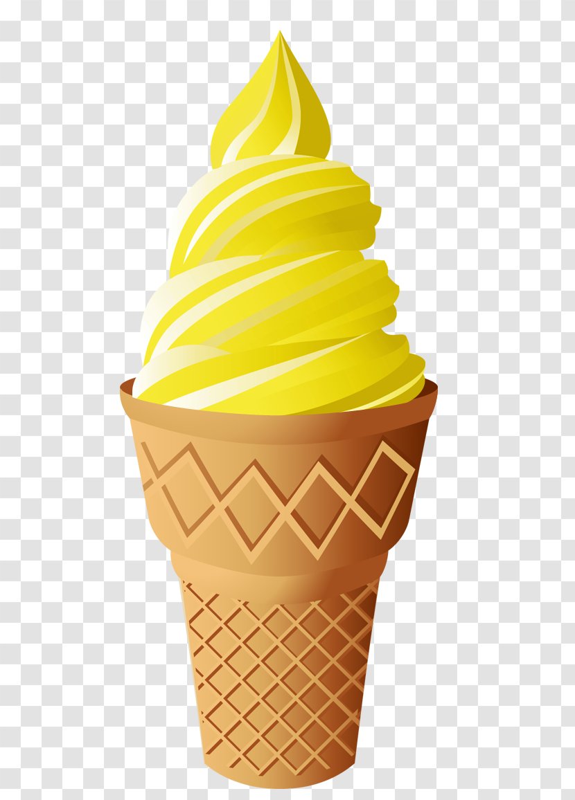 Ice Cream Cones Sundae Slush - Milk - Retro Sunbeams With Yellow Stripes Transparent PNG