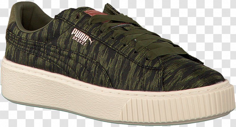 Sports Shoes Puma Sneakers Basket Platform Vr - Khaki - Green For Women Transparent PNG