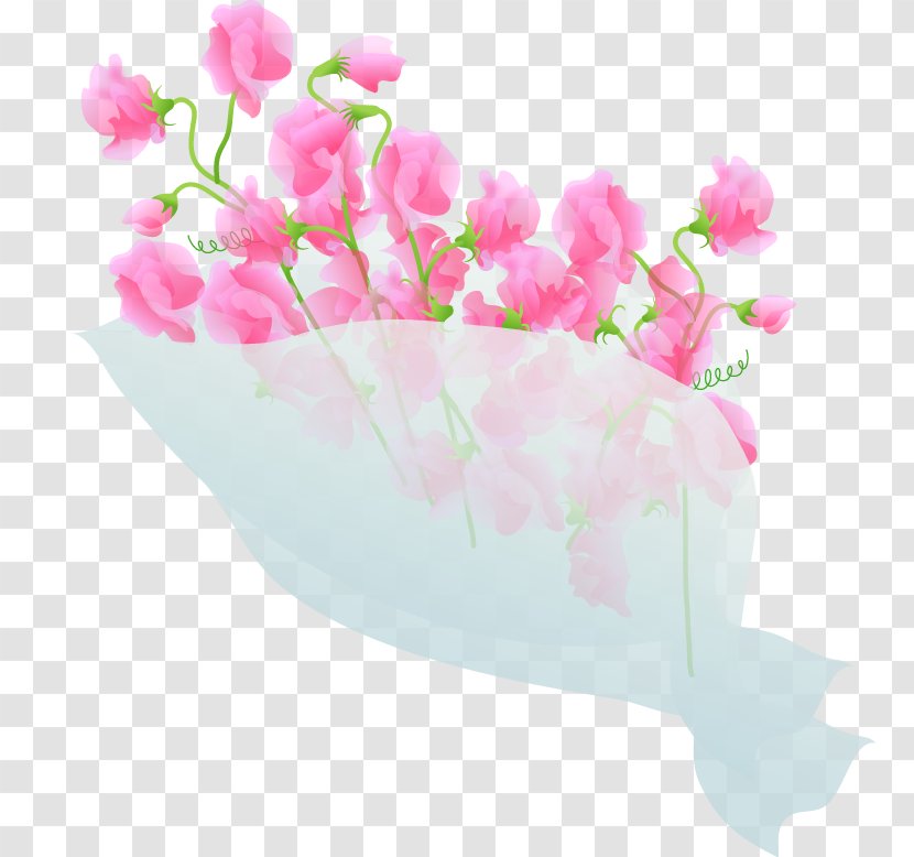 Cut Flowers Floral Design Sweet Pea Floristry - Blossom Transparent PNG