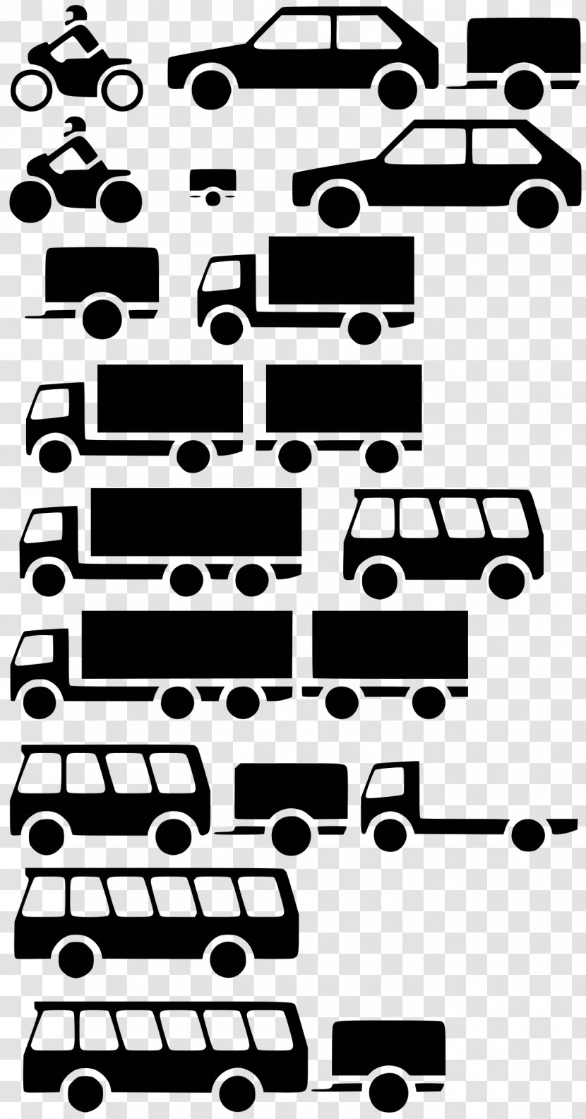 Car Vehicle Van Silhouette - Frame - Motorcycle Clipart Transparent PNG