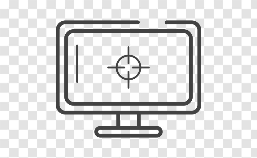 Computer Cartoon - Line Art - Monitor Accessory Transparent PNG