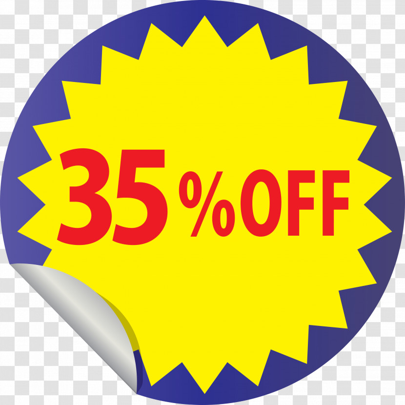 Discount Tag With 35% Off Discount Tag Discount Label Transparent PNG