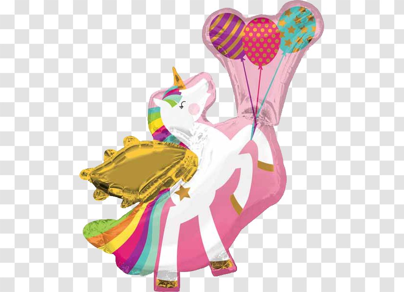 Mylar Balloon Unicorn BoPET Party - Birthday Transparent PNG
