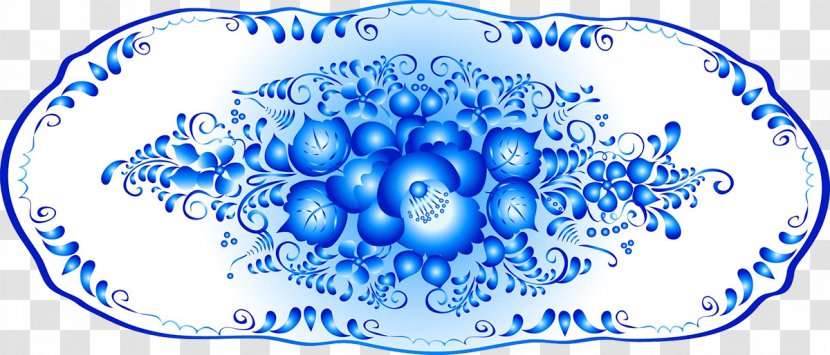 Gzhel Художественная роспись Ornament Desktop Wallpaper Pattern - Blue Transparent PNG