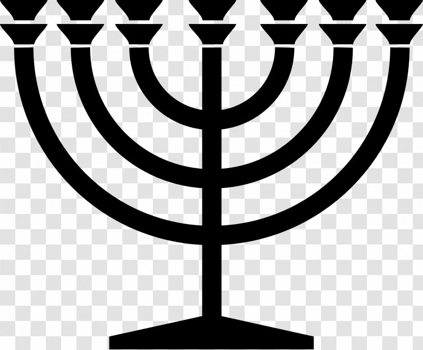 Menorah Jewish Symbolism Judaism Clip Art - Headstone Transparent PNG
