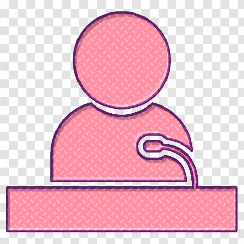 Speaker Giving A Lecture On A Stand Icon Speaker Icon Humans 3 Icon Transparent PNG