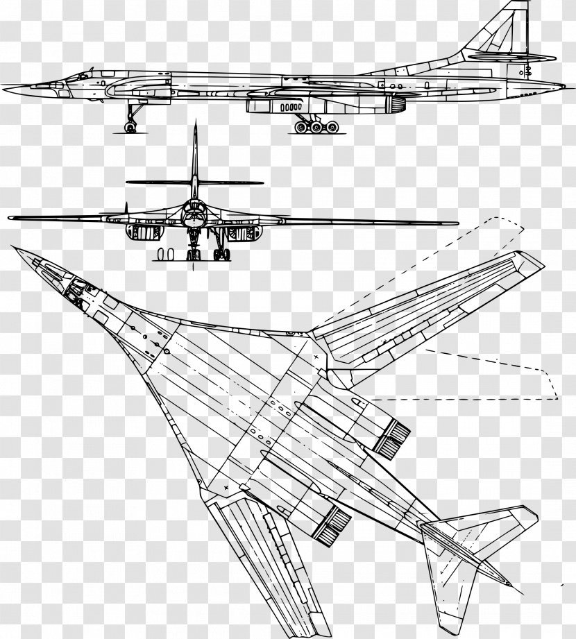 Tupolev Tu-160 Tu-144 Airplane Tu-126 Strategic Bomber - Airliner - Oriental Plane Transparent PNG