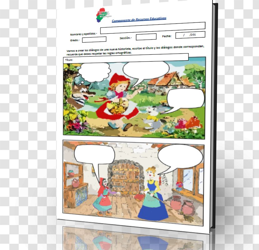 Little Red Riding Hood Big Bad Wolf Fiction Character Cuento Tradicional - Drawing - MuÃ±equitos Para Historietas Transparent PNG