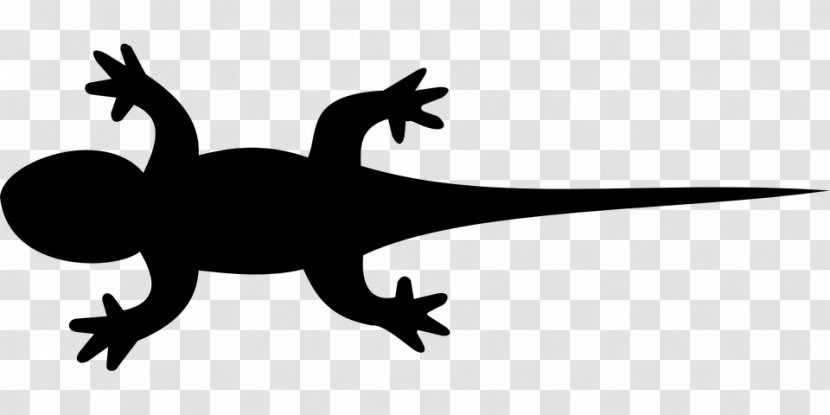 Lizard Reptile Common Iguanas Gecko Clip Art - Black And White Transparent PNG