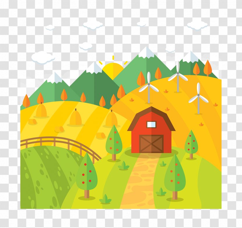 Vector Graphics Image Design Architecture - Area - Farm Landscape Transparent PNG