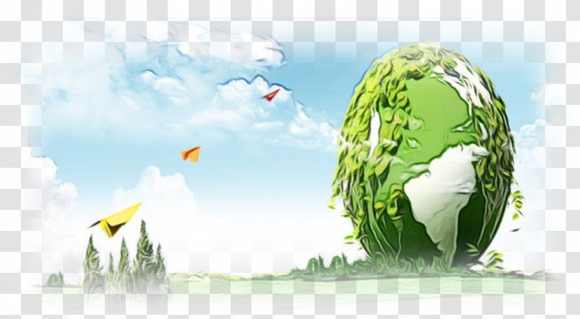 Cartoon Grass - Paper Recycling - Landscape Animation Transparent PNG