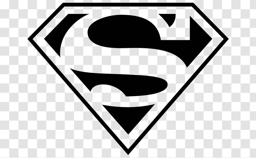 Superman Logo Batman Clip Art - Black And White Transparent PNG