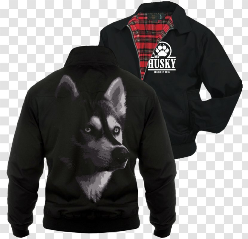 Hoodie T-shirt Harrington Jacket Clothing - Sizes - Husky Dog Transparent PNG