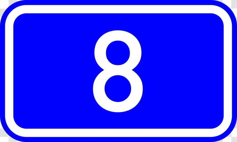 Number Brand Logo Greek National Road 8 Blue - Electric - Eo Transparent PNG