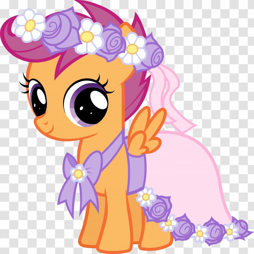 Scootaloo Rarity Pony Sweetie Belle Twilight Sparkle - Silhouette - Wreath Wedding Transparent PNG