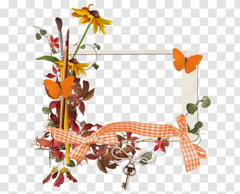 Floral Design - Decor - Autumn Frame Transparent PNG