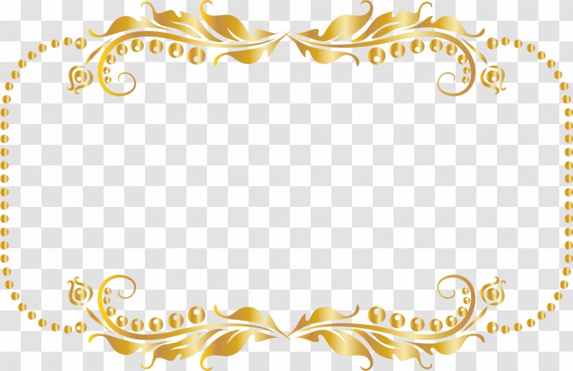 Golden Plant Frame - Yellow - Rectangle Transparent PNG