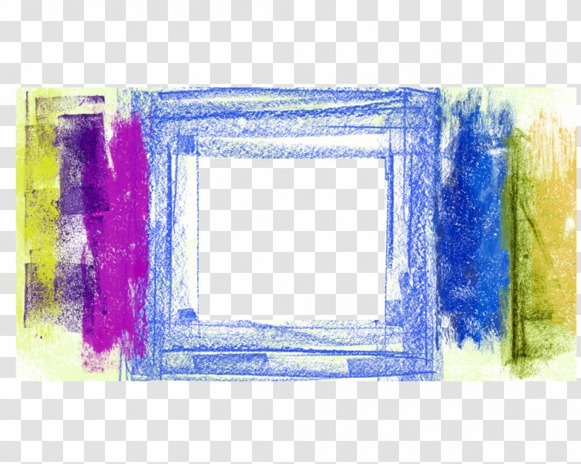 Blue Crayon - Area - Frame Border Transparent PNG