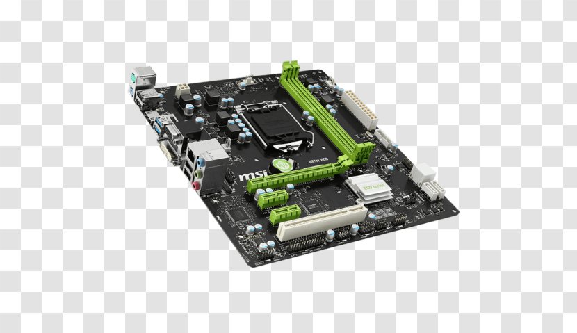 Intel LGA 1150 Motherboard MicroATX MSI H81M ECO - Io Card - CPU Socket Transparent PNG