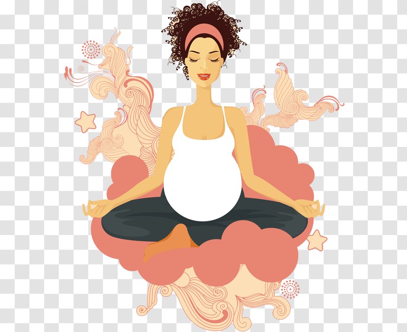 Pregnancy Yoga Prenatal Care Cartoon - Frame Transparent PNG