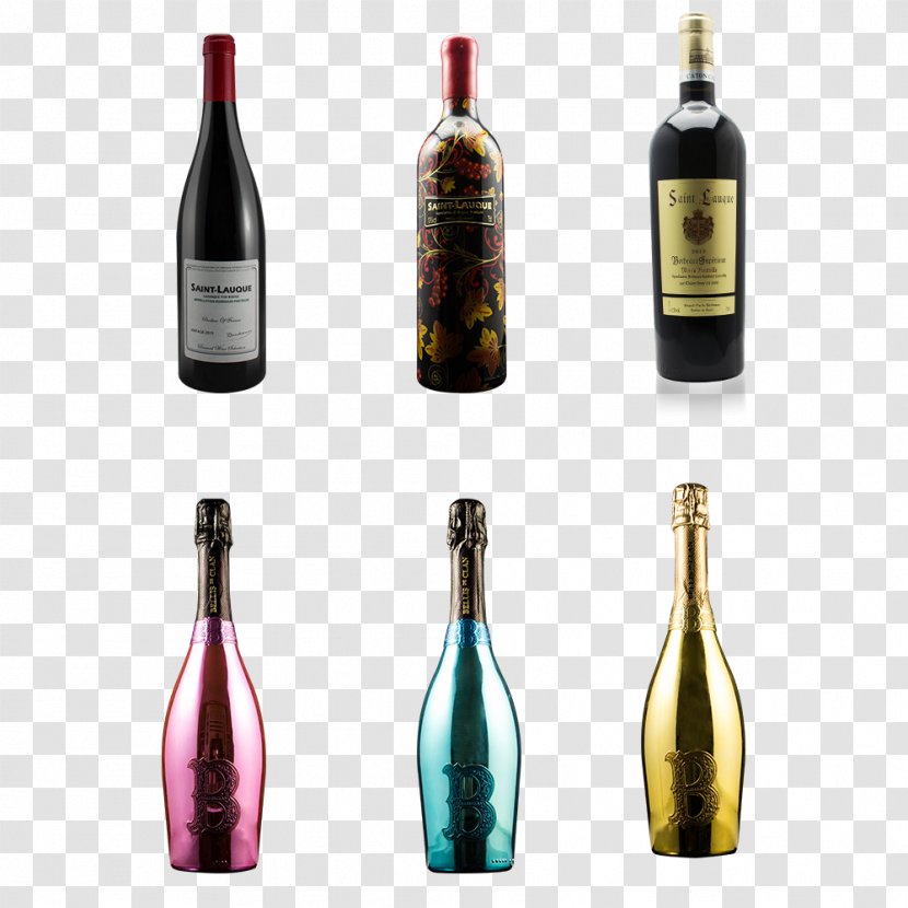 Red Wine Champagne Glass Bottle Drink - Drinkware Transparent PNG