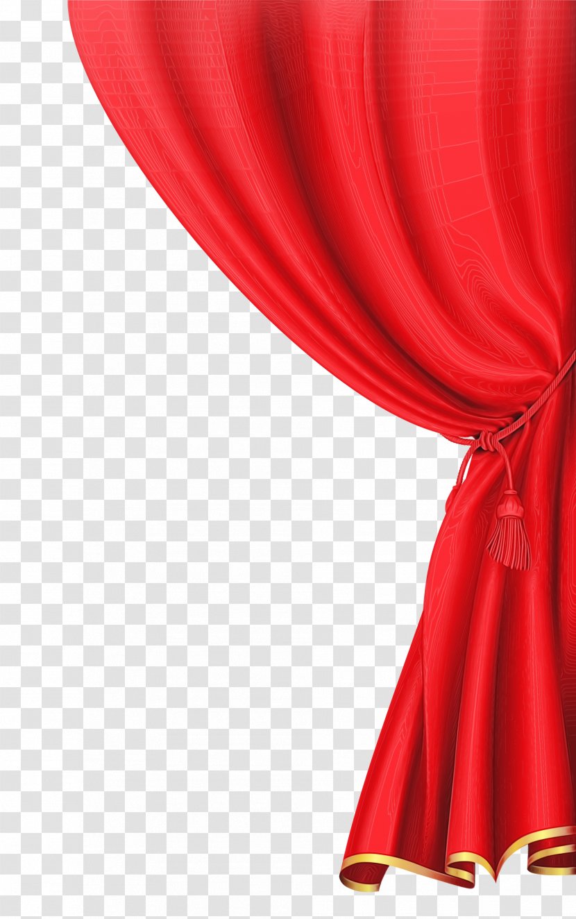 Chinese New Year Red Background - Shoulder - Satin Theater Curtain Transparent PNG