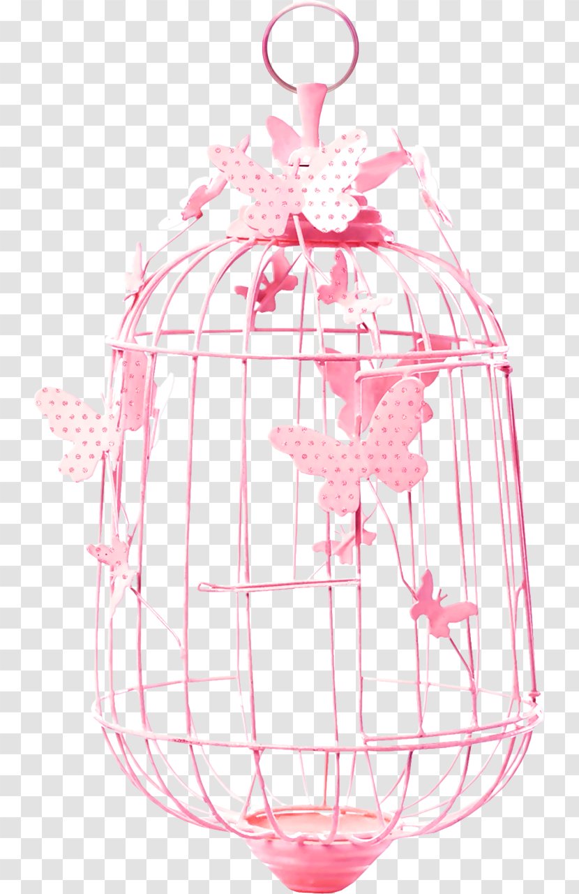 Birdcage Butterfly - Cage - Pink Bird Decoration Pattern Transparent PNG