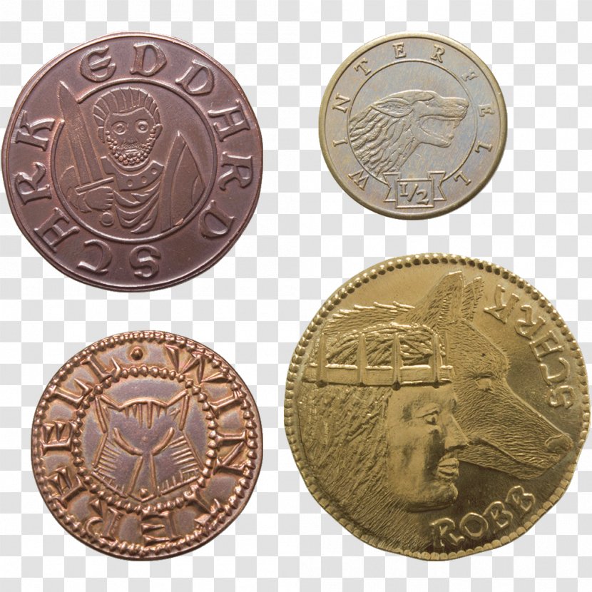 A Game Of Thrones Coin Set House Stark Daenerys Targaryen - Cash Transparent PNG
