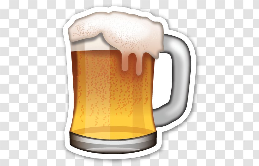 Beer Glasses Emoji Lager Sticker - Emoticon Transparent PNG