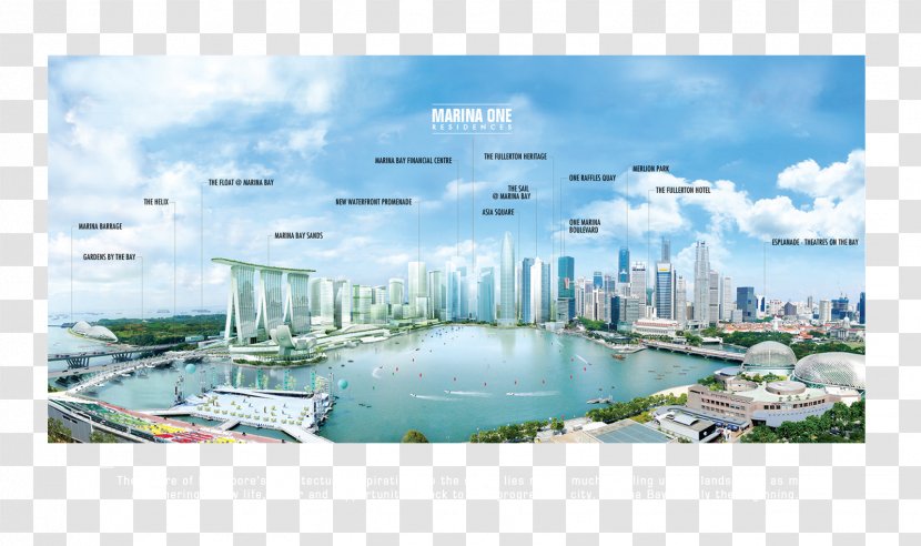 Marina Bay Financial Centre Suites One Skyline - Daytime Transparent PNG