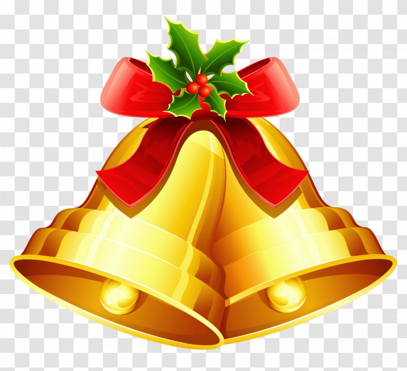 Christmas Jingle Bells Clip Art - Music - Golden Ornament Clipart Transparent PNG