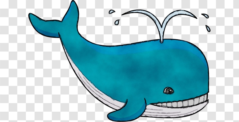 Fish Aqua Cartoon Bottlenose Dolphin Turquoise Transparent PNG