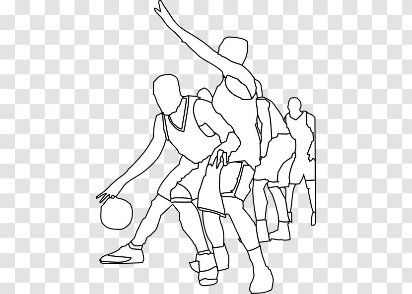 Outline Of Basketball Clip Art - Silhouette - Sport Game Cliparts Transparent PNG
