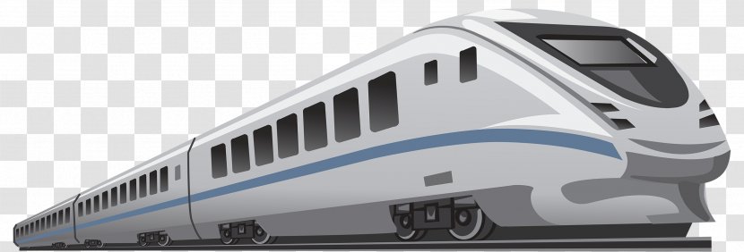 Train Rail Transport High-speed Clip Art - Vehicle - The Blue Stripe Is High In Iron Transparent PNG