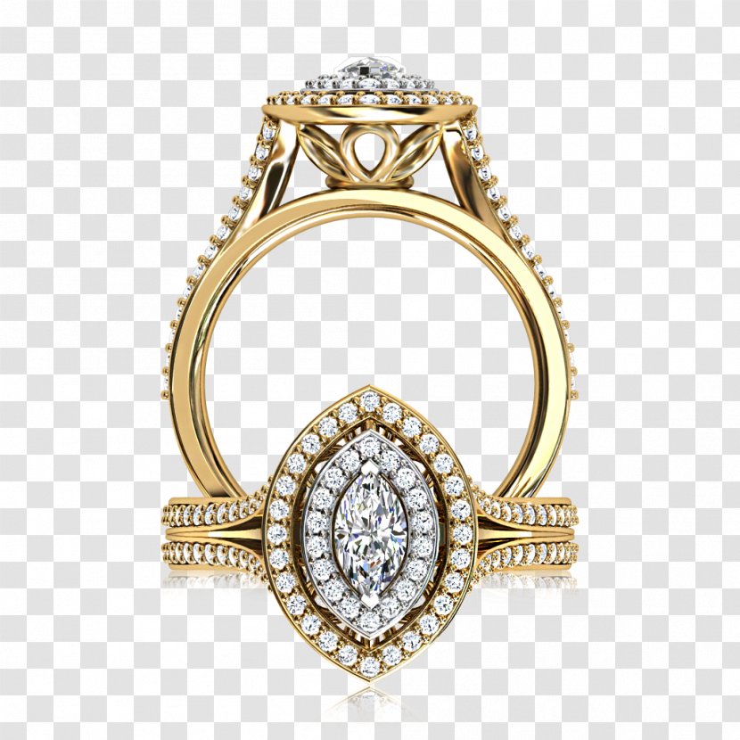Ring Jewellery Diamond Cleveland Browns Gold - Body Jewelry - Marquise Settings Transparent PNG