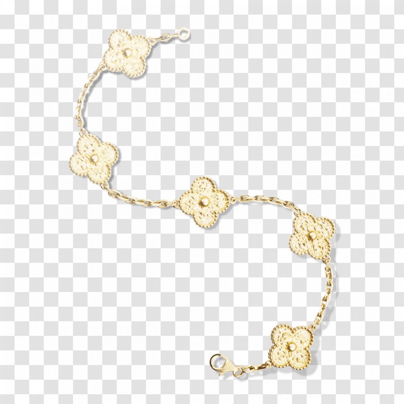 Bracelet Van Cleef & Arpels Sweet Alhambra Pendant Woman Pearl Jewellery - Gold - Filigree Transparent PNG