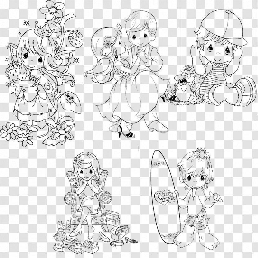 Visual Arts Black And White Sketch - Silhouette - Droplets Doll Transparent PNG