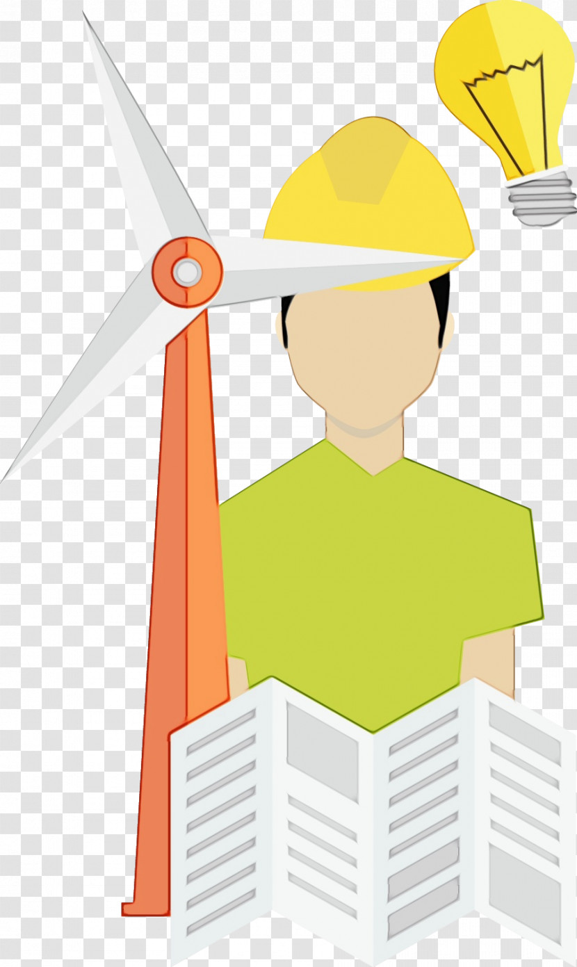 Cartoon Yellow Line Headgear Meter Transparent PNG