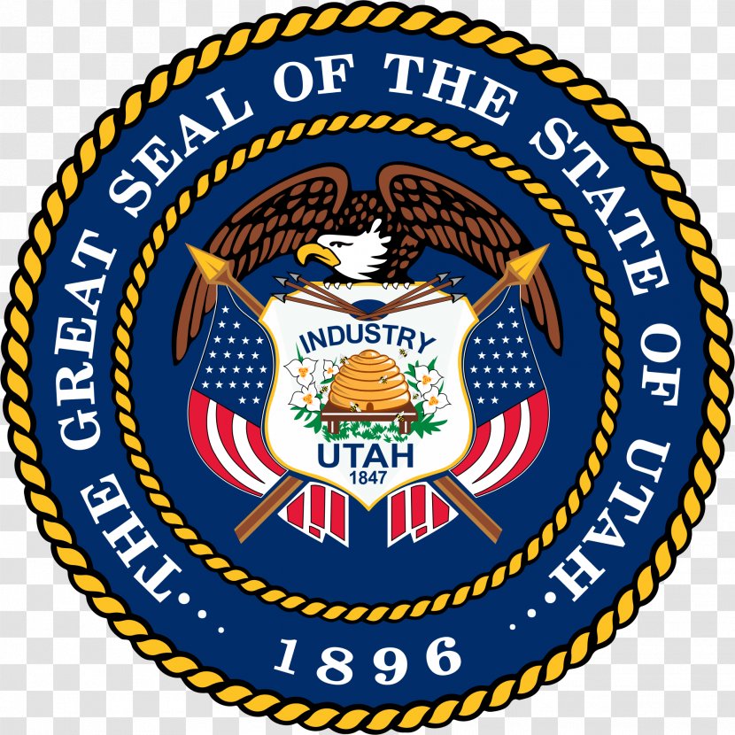 Seal Of Utah Great The United States Flag State Legislature - Badge - Cliparts Transparent PNG