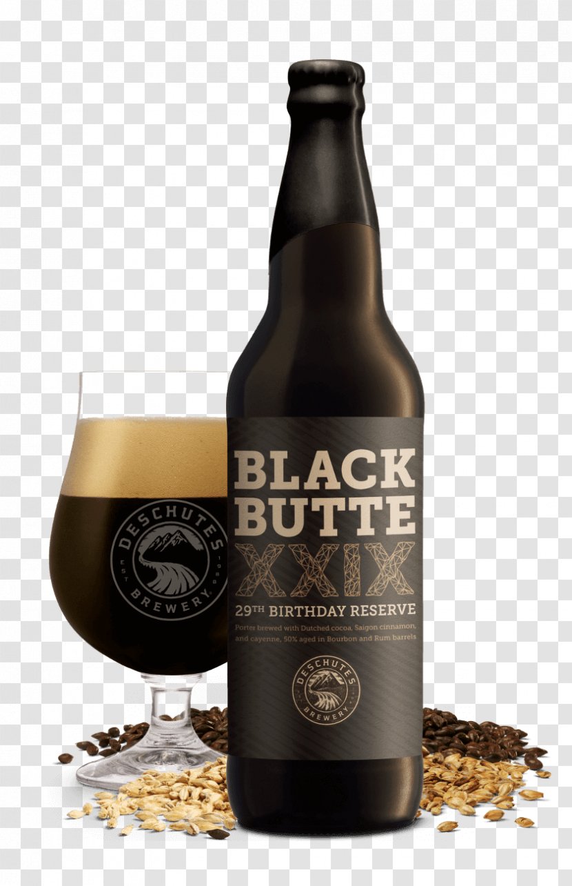 Deschutes Brewery Beer Black Butte Stout Porter - Alcoholic Beverage - Bottle Transparent PNG