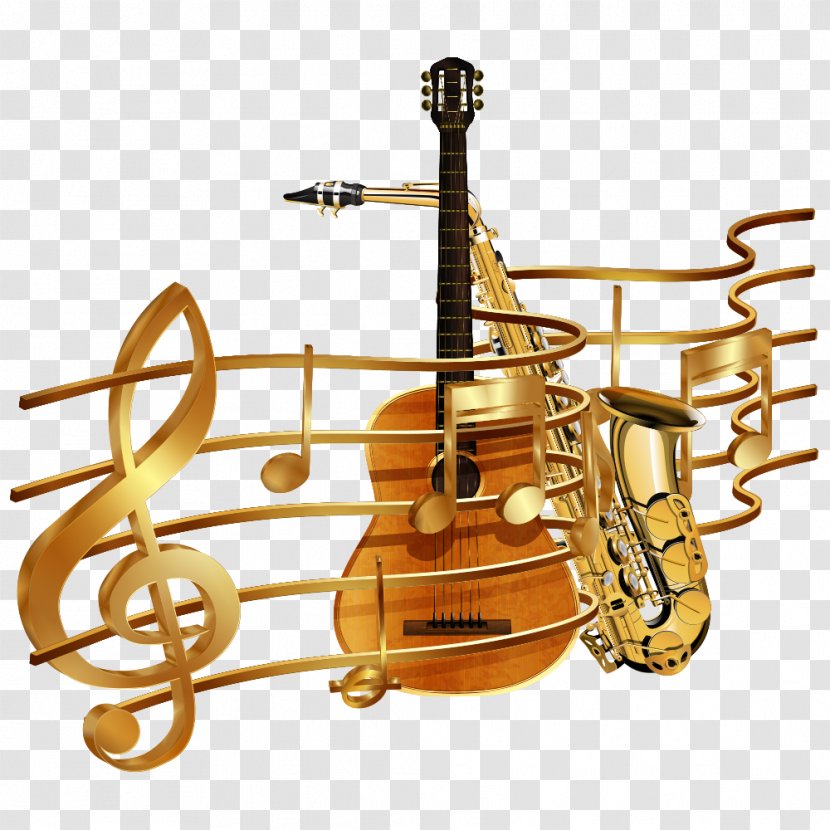 Musical Note Clef Stock Illustration - Flower - Vector Notes With Gold Transparent PNG